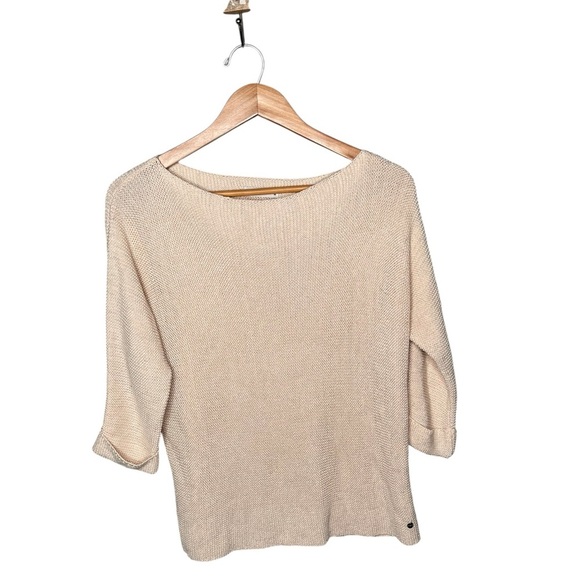 RESERVED Light Pink Shimmer Knit Boatneck - Picture 2 of 10